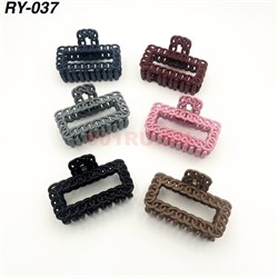 Краб для волос (RY-037) пластмассовый цветной 12 шт/упаковка - фото 222842 Краб для волос (RY-037) пластмассовый цветной 12 шт/упаковка - фото 222842