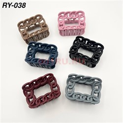 Краб для волос (RY-038) пластмассовый цветной 12 шт/упаковка - фото 222844 Краб для волос (RY-038) пластмассовый цветной 12 шт/упаковка - фото 222844