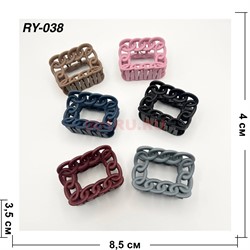 Краб для волос (RY-038) пластмассовый цветной 12 шт/упаковка - фото 222845 Краб для волос (RY-038) пластмассовый цветной 12 шт/упаковка - фото 222845