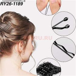Заколки невидимки для волос (RY26-1189) черные металлические 12 листов/упаковка (200 шт/лист) - фото 222860 Заколки невидимки для волос (RY26-1189) черные металлические 12 листов/упаковка (200 шт/лист) - фото 222860