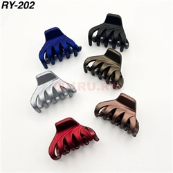 Краб цветной для волос (RY-202) пласттмассовый 24 шт/упаковка - фото 222867