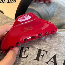 Краб для волос (DA-3200) красный 12 шт/упаковка - фото 222889