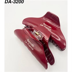 Краб для волос (DA-3200) красный 12 шт/упаковка - фото 222890
