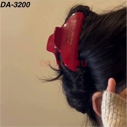 Краб для волос (DA-3200) красный 12 шт/упаковка - фото 222892