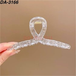 Краб для волос (DA-3166) заколка прозрачная 12 шт/упаковка - фото 222921