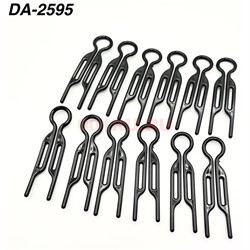 Шпильки пластмассовые (DA-2595) черные 7 см цена за 12 шт - фото 222969