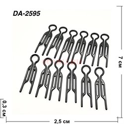 Шпильки пластмассовые (DA-2595) черные 7 см цена за 12 шт - фото 222971 Шпильки пластмассовые (DA-2595) черные 7 см цена за 12 шт - фото 222971