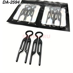 Шпильки пластмассовые (DA-2594) черные 7 см цена за 2 шт - фото 222978 Шпильки пластмассовые (DA-2594) черные 7 см цена за 2 шт - фото 222978