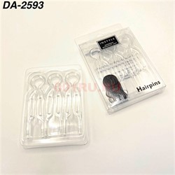 Шпильки пластмассовые (DA-2593) прозрачные 7 см цена за 3 шт - фото 222980