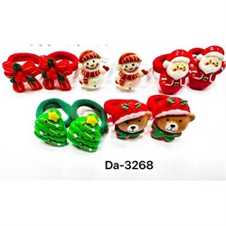 Резинки новогодние (DA-3268) для волос цена за 12 шт - фото 222982