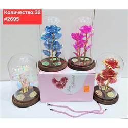 Цветок в колбе большой (2695) светящийся 25x13 см - фото 222992