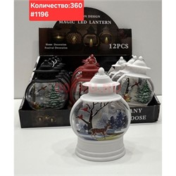 Светильник в виде фонаря (1196) пластмассовый 12 шт/упаковка - фото 223000