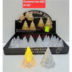 Светильник в виде елки (1187) пластмассовый 24 шт/упаковка - фото 223026