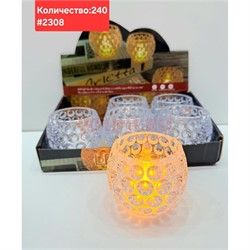 Светильник в виде бокала (2308) пластмассовый 12 шт/упаковка - фото 223028
