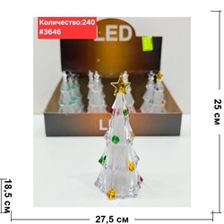 Светильник в виде елки (3646) пластмассовый 12 шт/упаковка - фото 223045 Светильник в виде елки (3646) пластмассовый 12 шт/упаковка - фото 223045