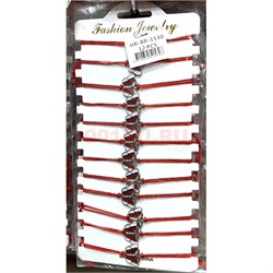 Браслет из тонкой красной нитки (BR-1530) бабочка 12 шт/упаковка - фото 223156