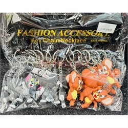 Брелок резиновый большой (KY-4011) Том и Джерри 120 шт/блок - фото 223165