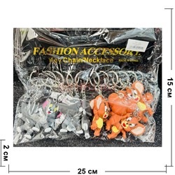 Брелок резиновый большой (KY-4011) Том и Джерри 120 шт/блок - фото 223166