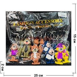 Брелок резиновый большой (KY-4009) котики 12 шт/упаковка - фото 223170