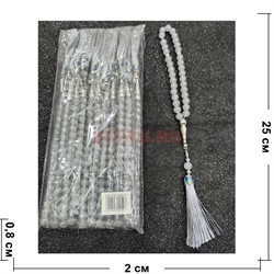 Четки стеклянные 33 бусины (CK-940F) цвет лунный камень 8 мм 12 шт/упаковка - фото 223188 Четки стеклянные 33 бусины (CK-940F) цвет лунный камень 8 мм 12 шт/упаковка - фото 223188