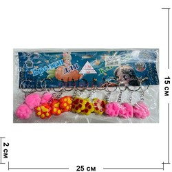 Брелок резиновый (KY-1902) кошачья лапка 12 шт/упаковка - фото 223196 Брелок резиновый (KY-1902) кошачья лапка 12 шт/упаковка - фото 223196