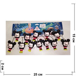 Брелок резиновый (KY-4689) микки маус 12 шт/упаковка - фото 223204