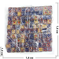 Кости кубики игральные 14 мм (HR-KB-2093) прозрачные 100 шт/упаковка - фото 223226