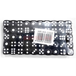 Кости кубики игральные 14 мм (HR-KB-2202) черные 100 шт/упаковка - фото 223227