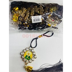 Амулет православный (KN-E30) со стразами и черными нитками 12 шт/упаковка - фото 223242