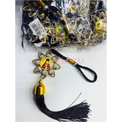 Амулет православный (KN-E14) со стразами и черными нитками 12 шт/упаковка - фото 223246