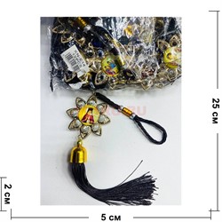 Амулет православный (KN-E14) со стразами и черными нитками 12 шт/упаковка - фото 223247