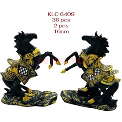 Лошадки из полистоуна (KLC-6409) пара на дыбах 16 см высота - фото 223303