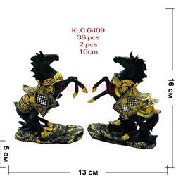 Лошадки из полистоуна (KLC-6409) пара на дыбах 16 см высота - фото 223304