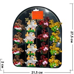 Магнит из полистоуна (KLC-6341) лошадки символ 2026 года 24 шт/упаковка - фото 223326