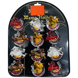 Магнит из полистоуна (KLC-6340) лошадки в подкове 24 шт/упаковка - фото 223327