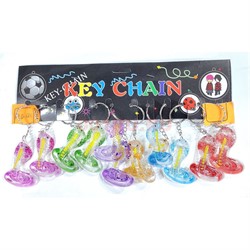 Брелок пластмассовый (AZ-D-561) змея прозрачная 120 шт/упаковка - фото 223347