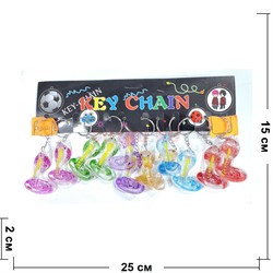 Брелок пластмассовый (AZ-D-561) змея прозрачная 120 шт/упаковка - фото 223348 Брелок пластмассовый (AZ-D-561) змея прозрачная 120 шт/упаковка - фото 223348