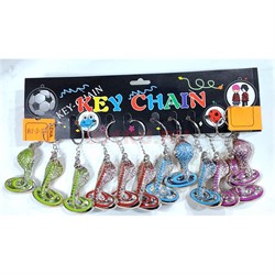 Брелок пластмассовый (AZ-D-566) змея цветная 120 шт/упаковка - фото 223349