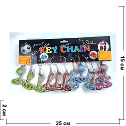 Брелок пластмассовый (AZ-D-566) змея цветная 120 шт/упаковка - фото 223350 Брелок пластмассовый (AZ-D-566) змея цветная 120 шт/упаковка - фото 223350