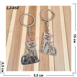 Брелок металлический «котик» 12 шт/упаковка - фото 223404