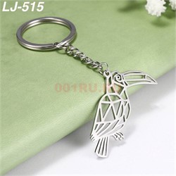 Брелок металлический «птица тукан» 12 шт/упаковка - фото 223410