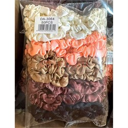 Резинка для волос (DA-3064) шелковая тонкая 50 шт/упаковка - фото 223416