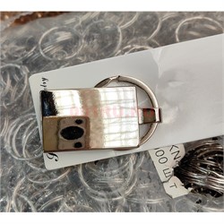 Брелок металлический прямоугольный (KY-2327) для гравировки 12 шт/упаковка - фото 223425