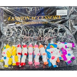 Брелок резиновый большой (KY-4005) единороги 12 шт/упаковка - фото 223430