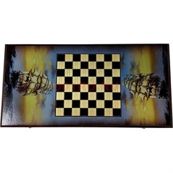 Нарды деревянные 60 см «Парусники Шторм» - фото 223434