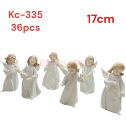 Ангелочки из фарфора (KL-335) высота 17 см (цена за 1 шт) - фото 223441