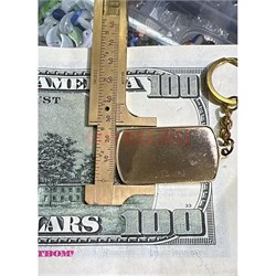 Заготовка для брелока металлический с закругленными краями под золото - фото 223452