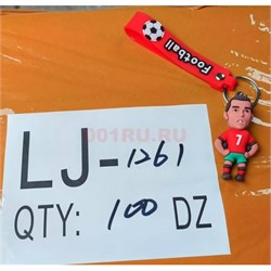 Брелок резиновый (LJ-1261) футболист с браслетом 120 шт/блок - фото 223480