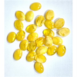 Кабошоны 10x14 овальные из янтаря светлый медовый цвет - фото 223546