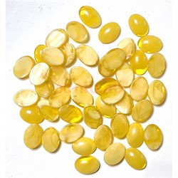 Кабошоны 13x18 овальные из янтаря светлый медовый цвет - фото 223548